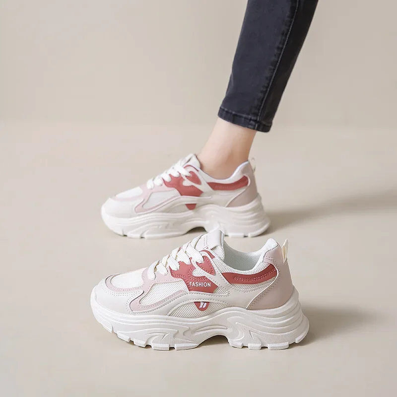 

Ботинки розовые повседневные женские кроссовки розовые белые женские спортивные туфли Sheos 2025new Sunny Прямая доставка специальные широкие Hypebeast