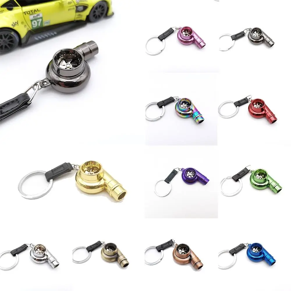 

Creative Alloy Turbo Key Chain with Sound INS Mini Car Whistle Sound Keyring Multicolor Key Buckle Cute Pendant