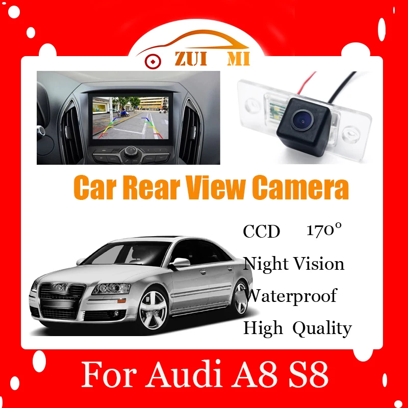 

Car Reverse Rear View Camera For Audi A8 S8 2003~2007 Waterproof CCD Full HD Night Vision Backup Parking Camera