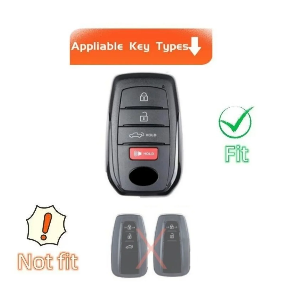 Key Fob Cover for Toyata RAV4 Prime, Corolla, Cross Tundra Grand Highlander Venza Sienna Land Cruiser Fortuner Mirai Accessorie