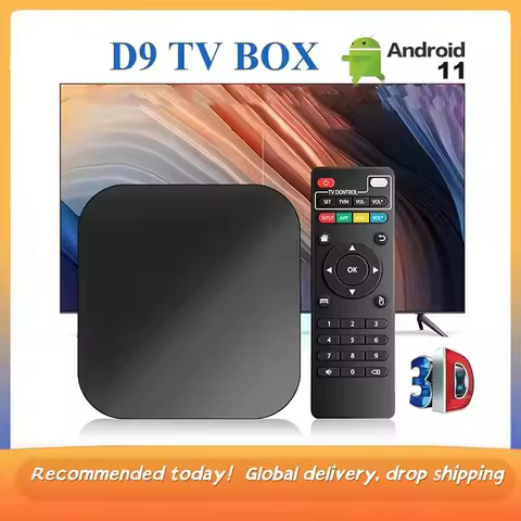 Android 11 Smart TV Box D9 Set Top Box 4G 5G WIFI Amlogic S905 Quad Core 4K HD Video Media Player Home Theater TV Box