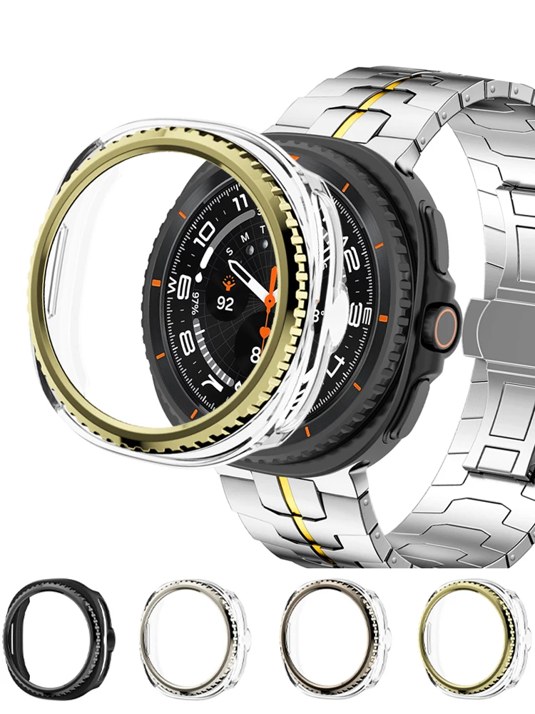 Anneau de lunette + couvercle pour Samsung Galaxy Watch 8 classic 46mm, coque de protection rigide pour PC Galaxy Watch8, étui de protection classique