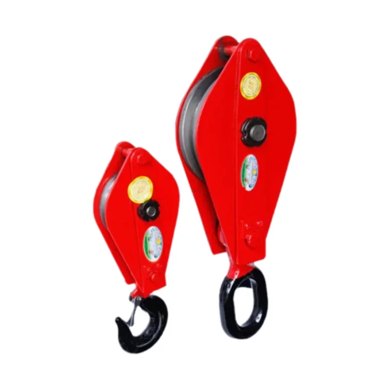 HQG Single Sheave Block Jinyanghu Brand Hook Type Bushing Single Sheave Chain Ring Hook Type