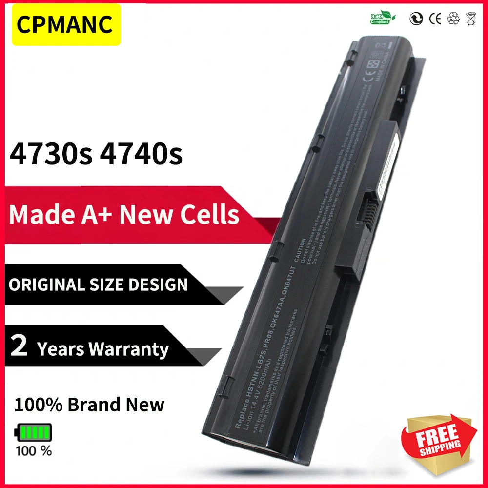 

CPMANC 8Cells battery for HP Probook 4730s 4740s 633734-141 633734-151 633734-421 633807-001 HSTNN-IB2S HSTNN-LB2S PR08