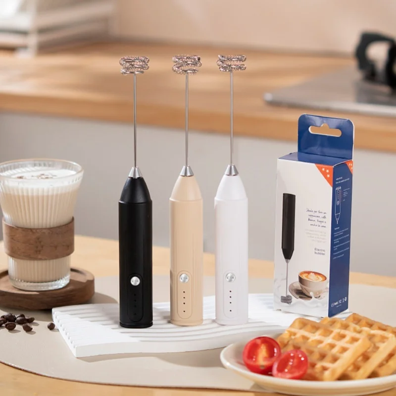 Handheld Cordless Rechargeable Milk Frother Drink Mixer For Coffee Stirring Milkshake Whisking