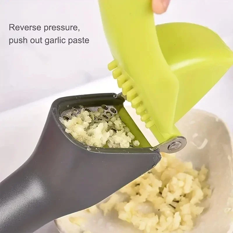 Bild 5: Robuste Knoblauchpresse aus Edelstahl, BPA-freier Knoblauchwolf für gesundes Kochen, einfaches Quetsch-Küchenhelfer für den Heimgebrauch