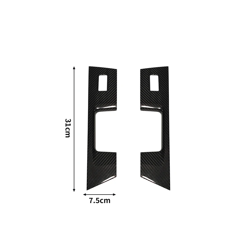 

Car Rear Door Window Lift Switch Panel Cover Trim For Ford F150 F-150 2021up Dry Carbon Fiber Interior Accessories