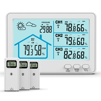A26F-Wireless Weather Station Barometer Color LCD Screen Temperature Humidity Meter 433 Weather Station Forecast Sensor