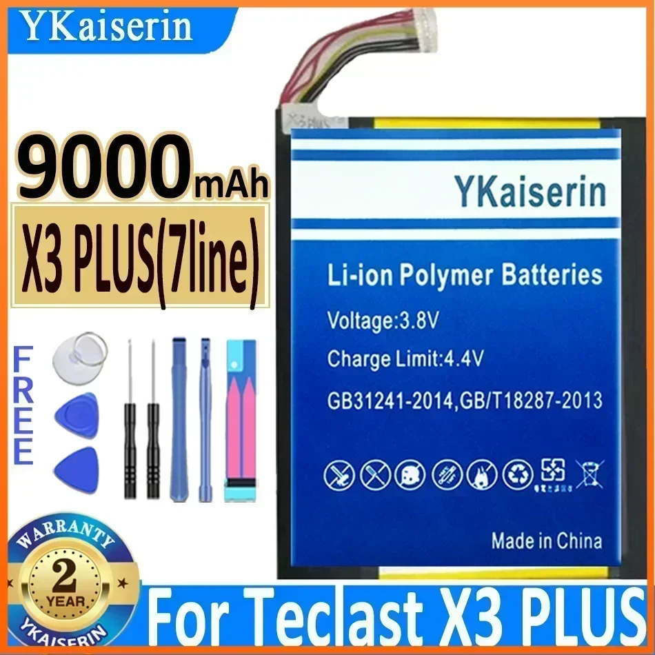 

10000mAh YKaiserin Battery X3 PLUS 9line 7line for Teclast 7 9 Wire High Capacity Bateria + Track Code