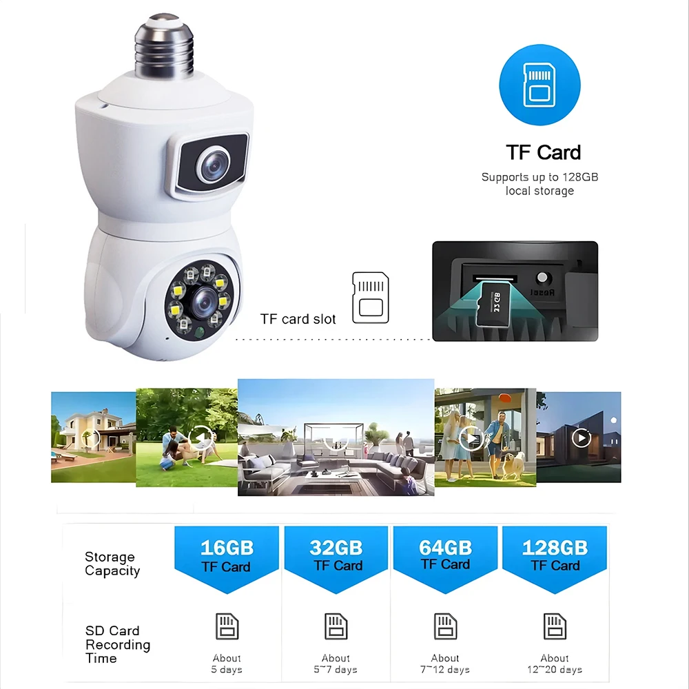 4G SIM 5MP Smart Life 5000mAh Rechargeable Battery Solar Camera Outdoor WIFI 1080P Surveillance Security Camera PIR Motion Cam