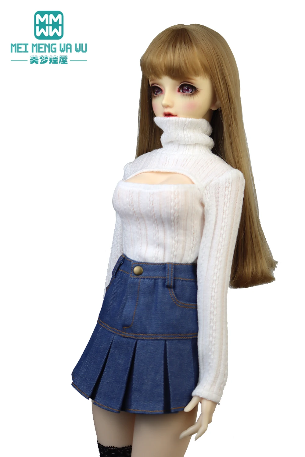 Clothes for doll High neck open sweater fits 58-60cm 1/3 BJD DD SD DDL Spherical joint doll gift for girls