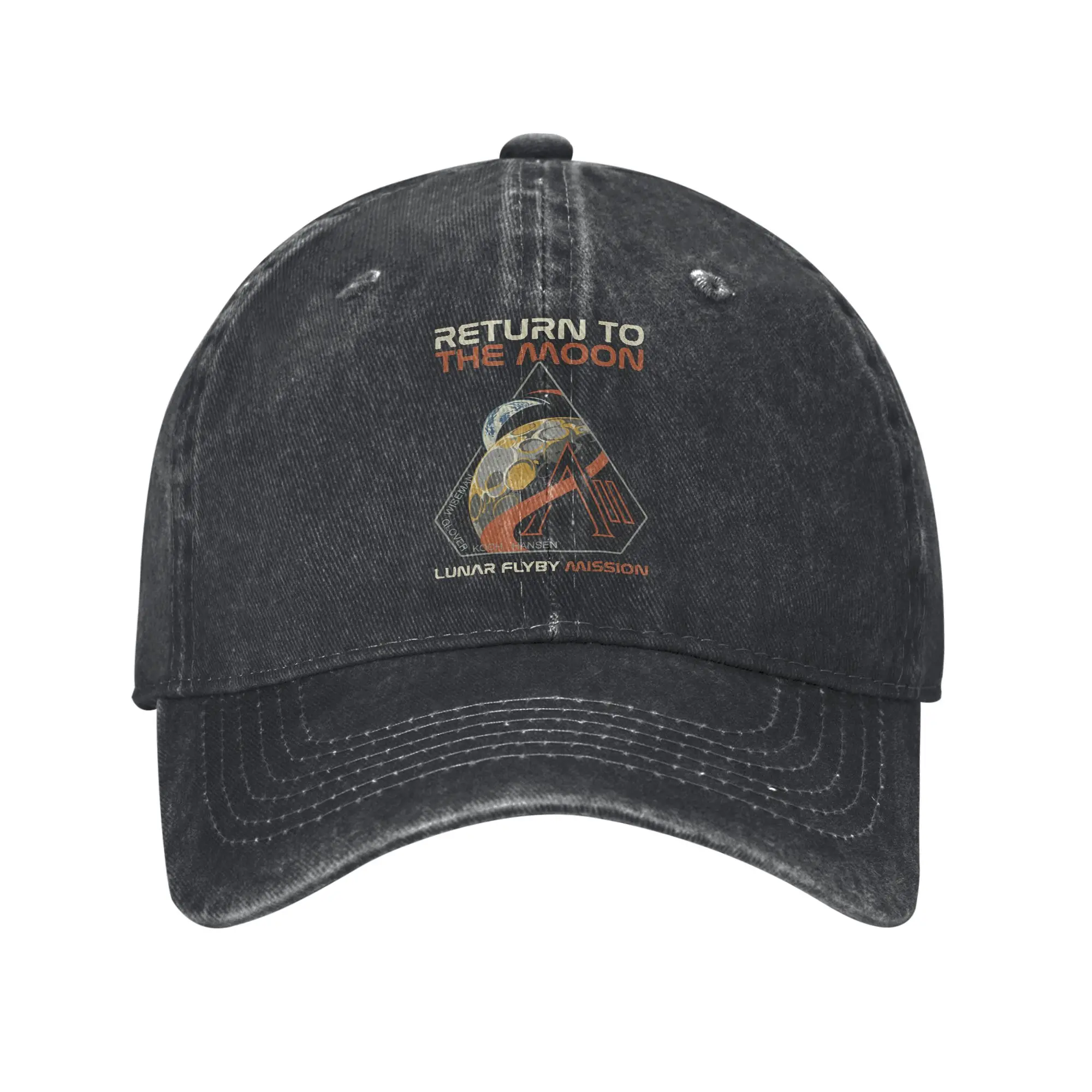 Vintage Vintage Artemis II Return to the Moon Mission Baseball Cap Men Women Distressed Denim Washed Sun Cap  Outdoor Gift Hat