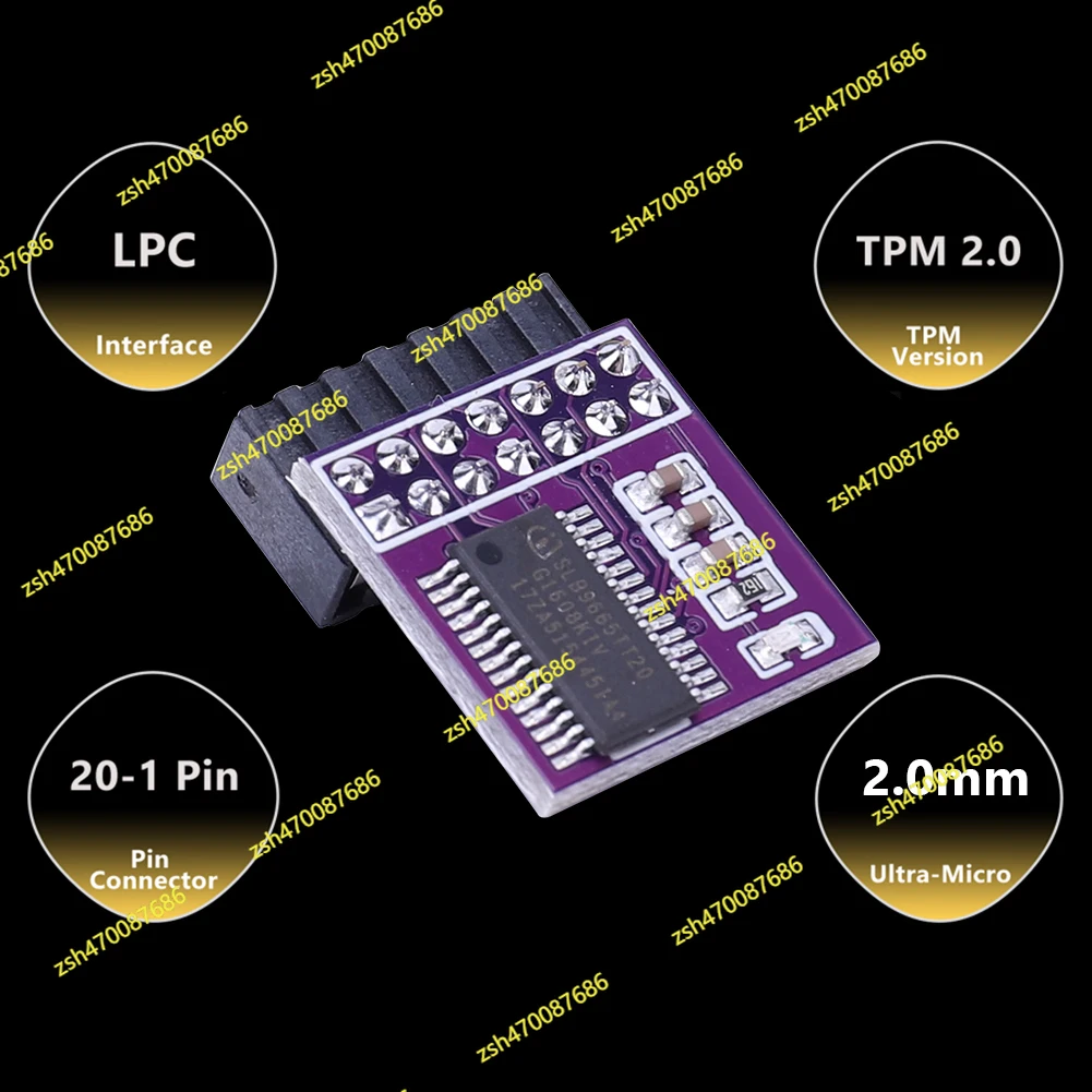وحدة أمان مشفرة TPM 2.0 LPC 14 Pin/20 Pin بطاقة اللوحة الرئيسية وحدة TPM2.0 للوحة الأم ASUS Gigabyte لنظام التشغيل Windows 11 #1