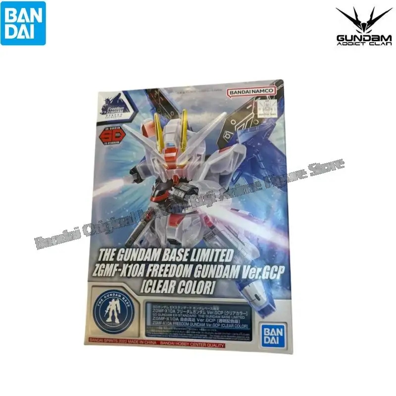 متوفر في المخزون بانداي نموذج دمية العلامة التجارية الجديدة محاصر Gundam Sdex Gcp Zgmf X10A Freedom Gundam شخصيات أنيمي الأصلية تمثال قابل للجمع
