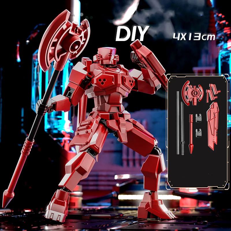 Multiple Styling Blade Warrior Robot Model Lucky 13 Figure Kids Toys Gift Multi Jointed Movable Action Figuras DIY Assemble Toys