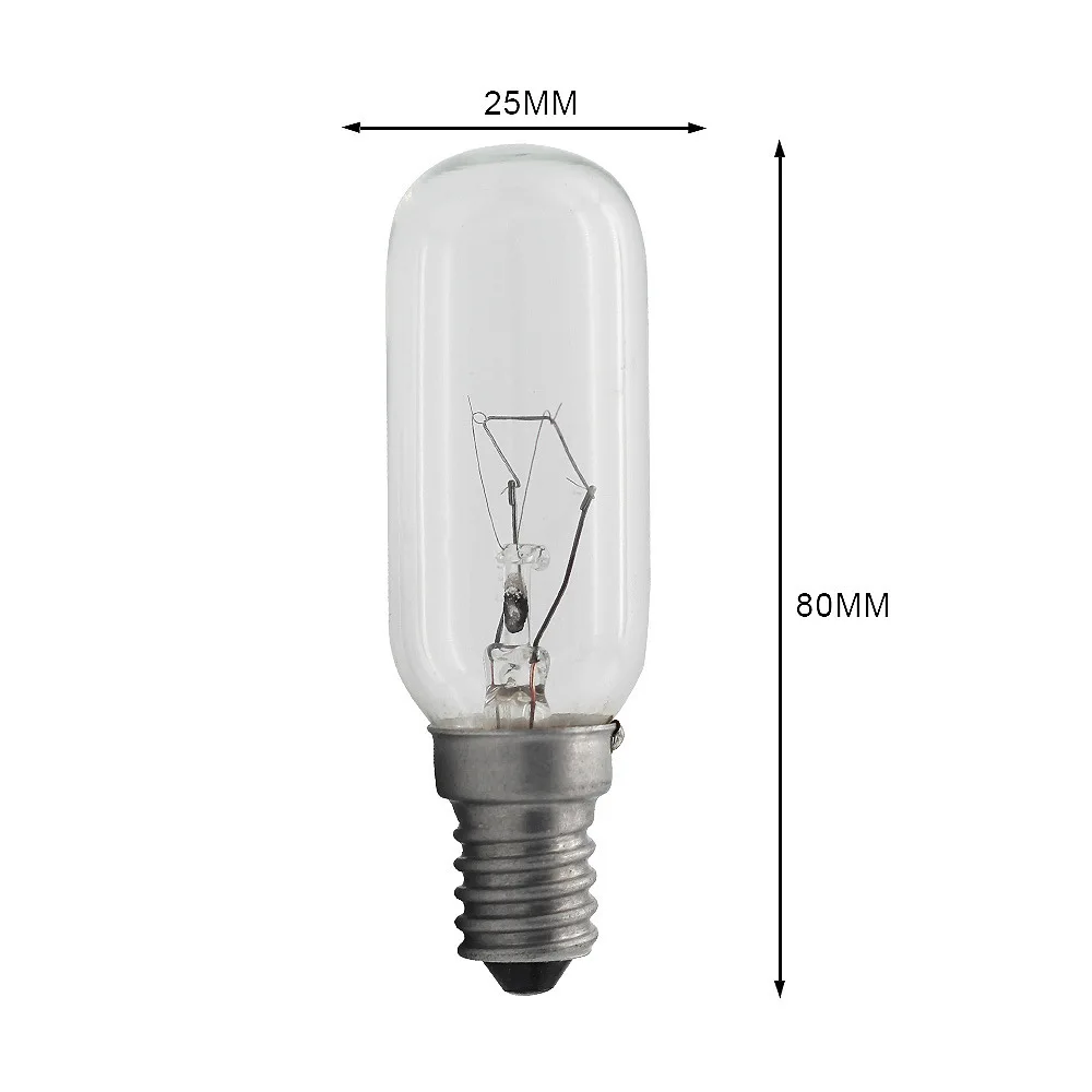 

2Pcs E14 One Pack Appliance Light Bulbs High Brightness Replacement for Stove Range Hood Sewing Machine Hood Vent Light Bulbs