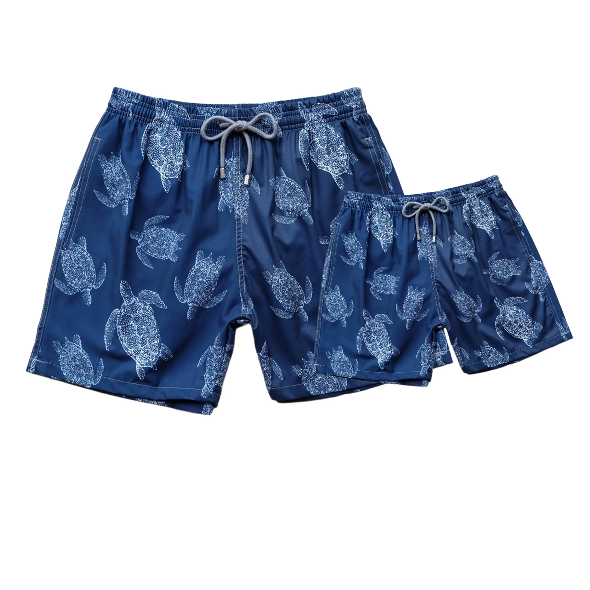 New Fashion Turtle Brand Children's Pants Parent-Child Swim Trunks Beach Pants Four-Sided Elastic Waterproof Quick-Drying Shorts