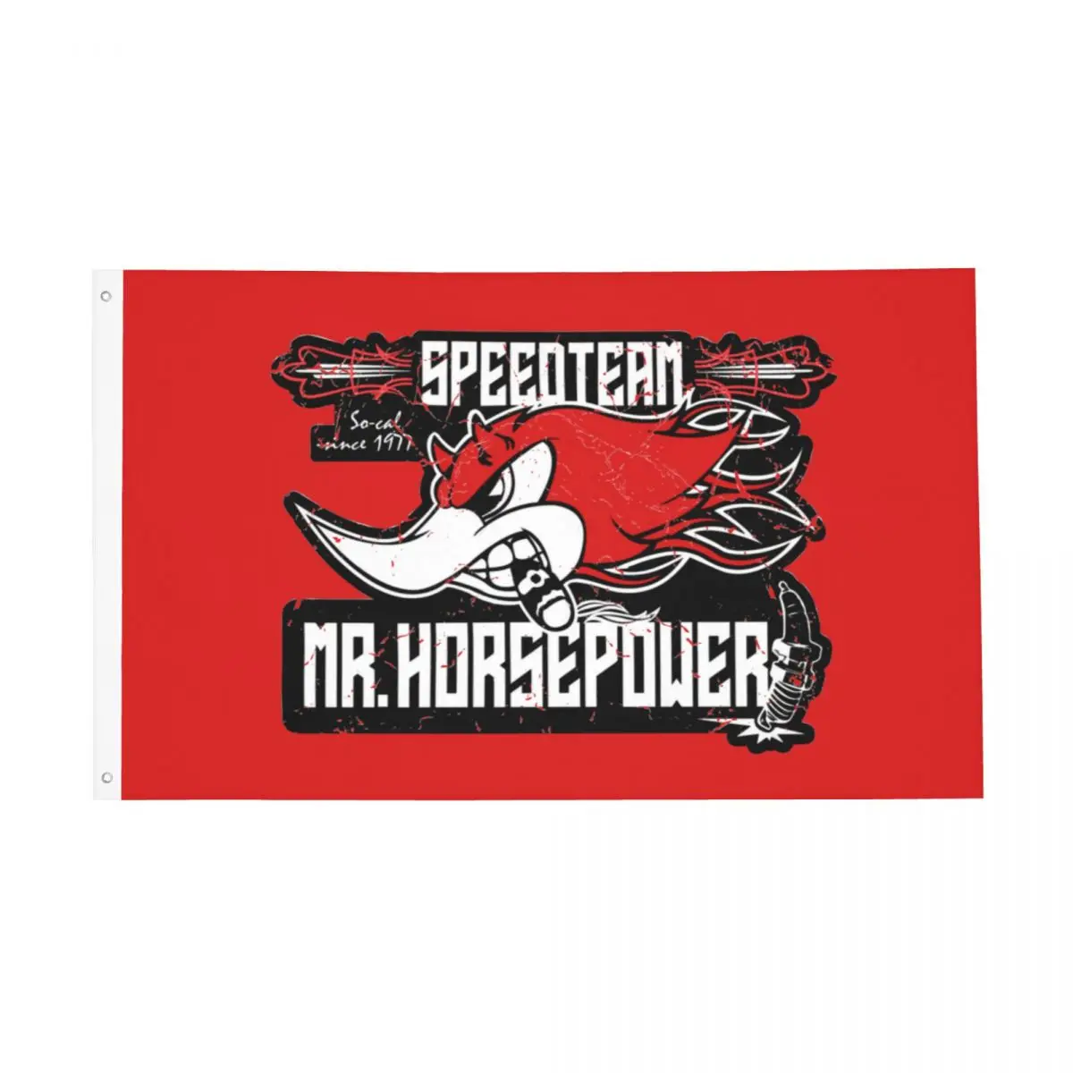 Speed Team So-cal Since 1977 Flag Outdoor Banner All Weather Mr.Horsepower Decoration Double Sided 2x3 3x5 4x6 FT Flags