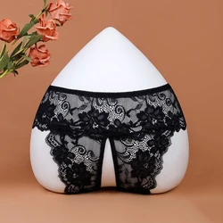 Culotte ouverte à l'entrejambe pour femmes, sous-vêtements, tongs sans entrejambe, slips pour femmes, caleçons en dentelle pour dames, dos en T, string sexy G S-4XL