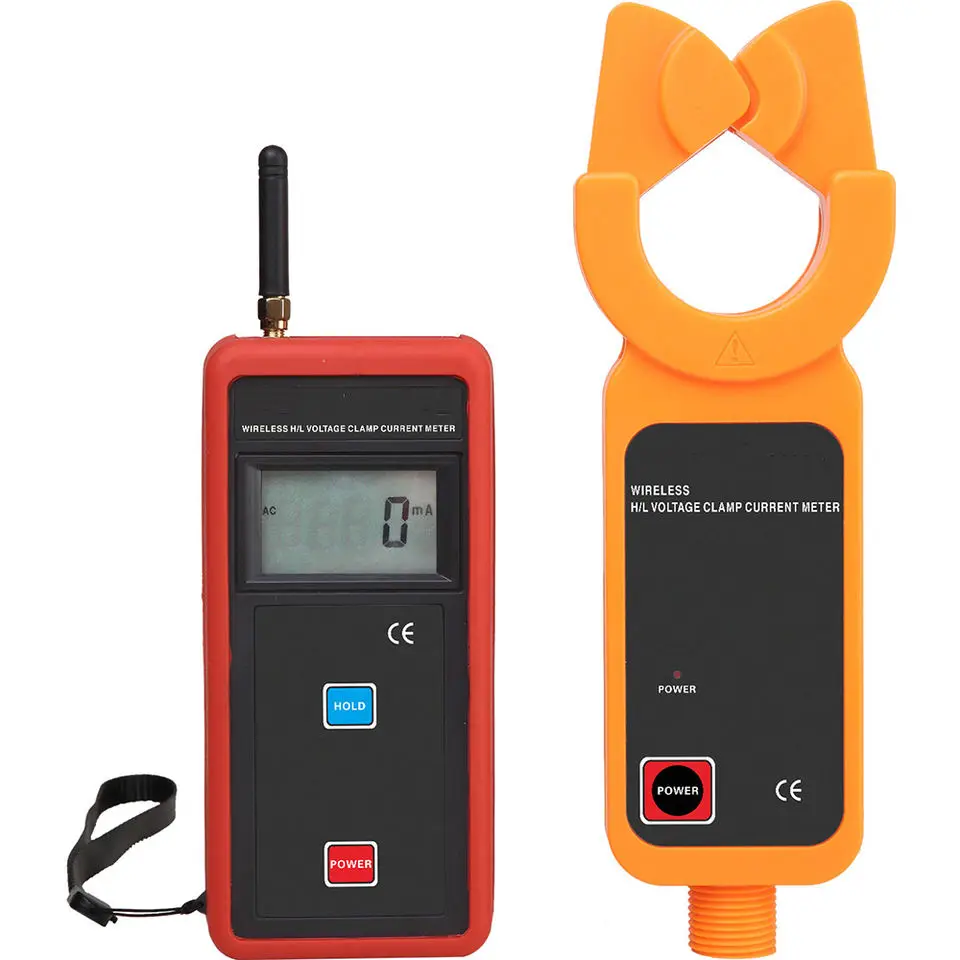 Digital Ammeter High/Low Voltage Wireless AC Leakage Current Clamp Meter Tester Measurement With 99 Sets Data Logger