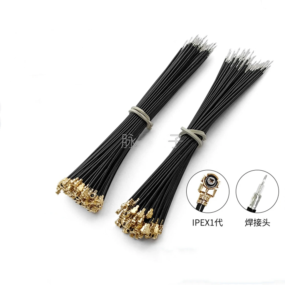 10Pcs IPX IPEX u.fl Jack RF Cable 1.13mm Jumper Solder Single-head Adapter Connector 10cm 15cm 20cm 30cm Length