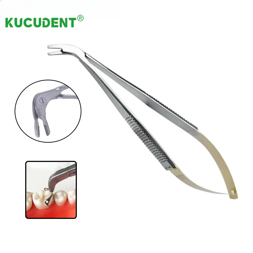 1P Castroviejo Porta aghi Strumento per impianti ortodontici dentali 14 cm/16 cm Pinze dritte/curve Pinzetta Microchirurgia TC Testa