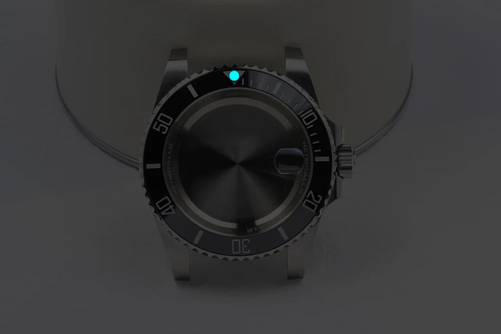 Stahlgehäuse GHOST C3 Leuchtendes Saphirglas Taucheruhrengehäuse für NH35/NH36 Automatikwerk Uhrenmod passend für Seiko Mod – Detail 8