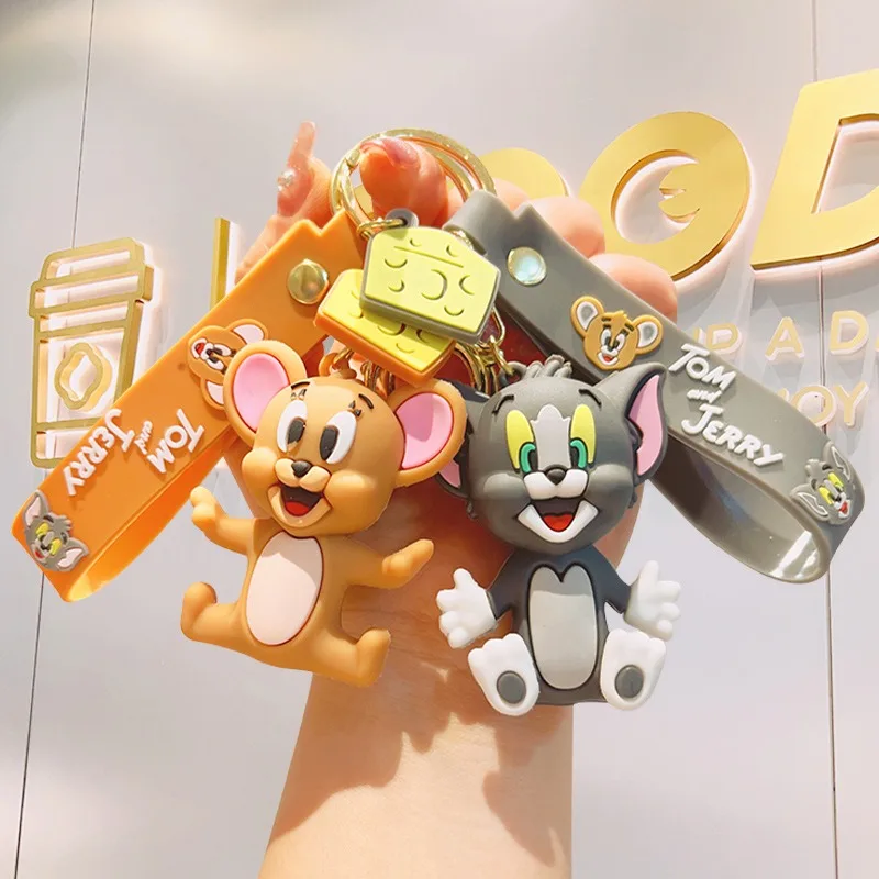 Tom und Jerry Kreativer Schlüsselanhänger Cartoon- und Anime-Charakter Derivat-Schlüsselanhänger Taschen-Dekorationen Schlüsselring Kawaii Schlüsselanhänger Geschenke – Detail 4