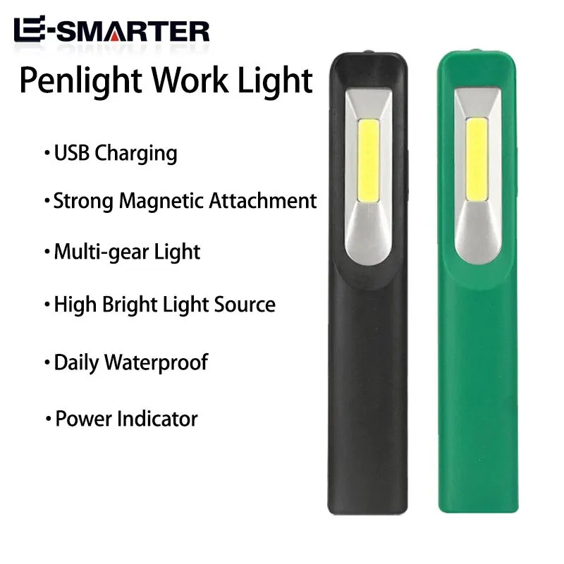 Portable LED Lantern Flashlight High Bright COB Magnetic Work Lamp Penlight USB Rechargeable Camping Torch Emergency Light