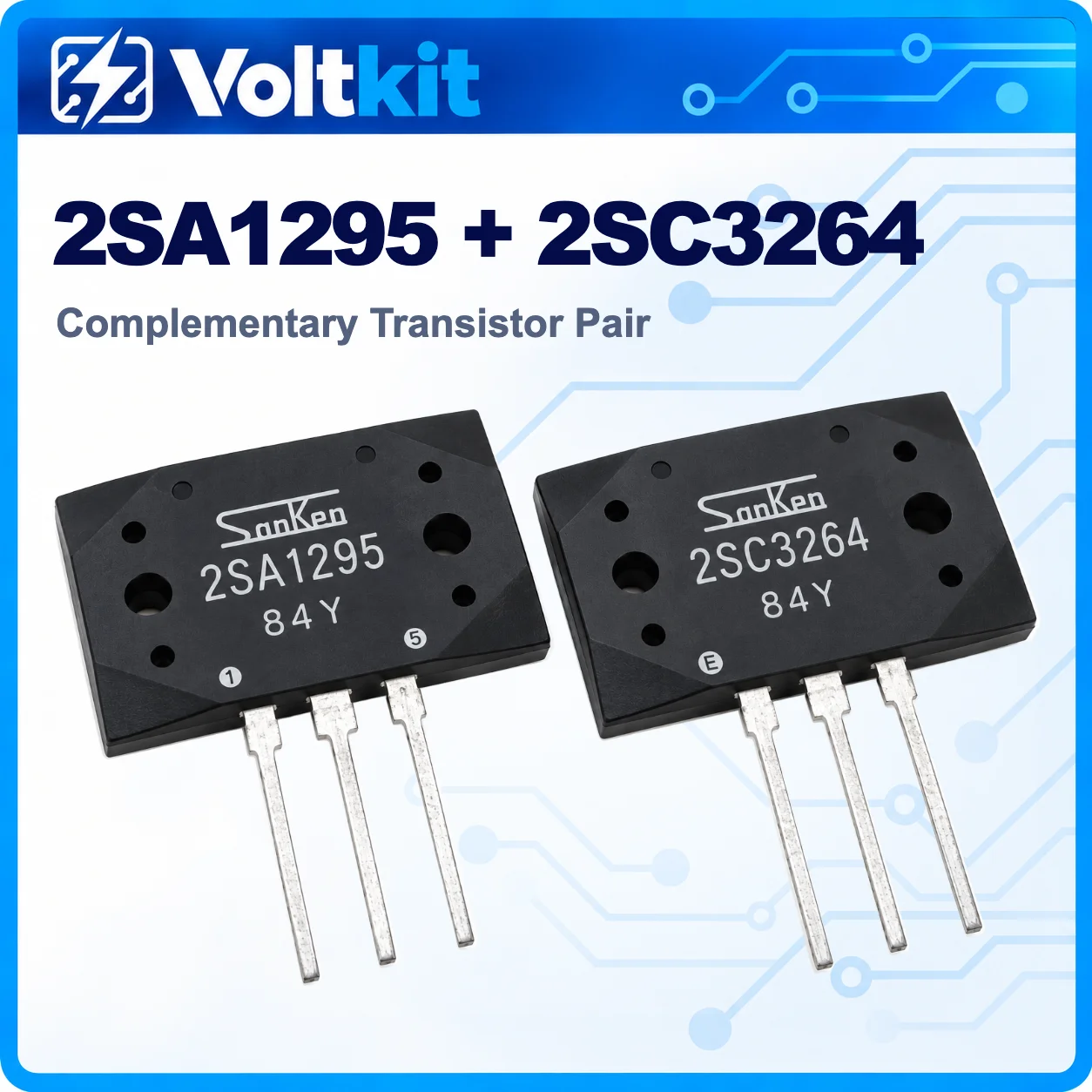 2PCS 2SA1295/2SC3264 Complementary Pair BJT Transistor New Original In Stock Wholesale