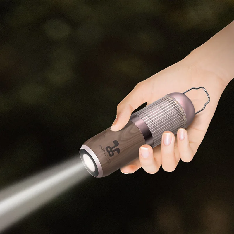 Nuevo 3200mah 2h horas de carga 4 engranajes 2.1A carga rápida 2h tiempo de carga linterna modo Sos IP64 impermeable luz ambiental de nogal