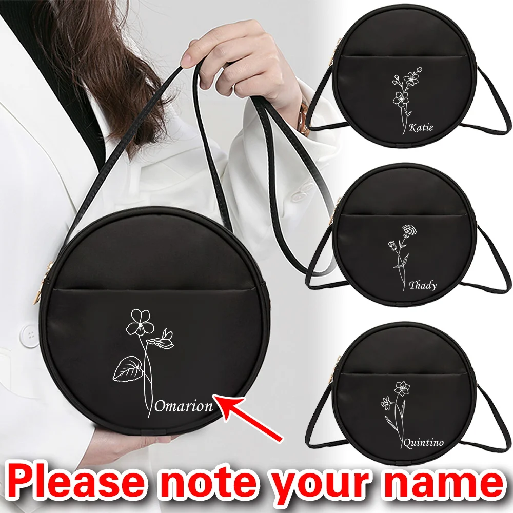 

Персонализированная, индивидуальная, новая, простая и повседневная женская круглая сумка-мессенджер, дорожная сумка через плечо для поездок на работу