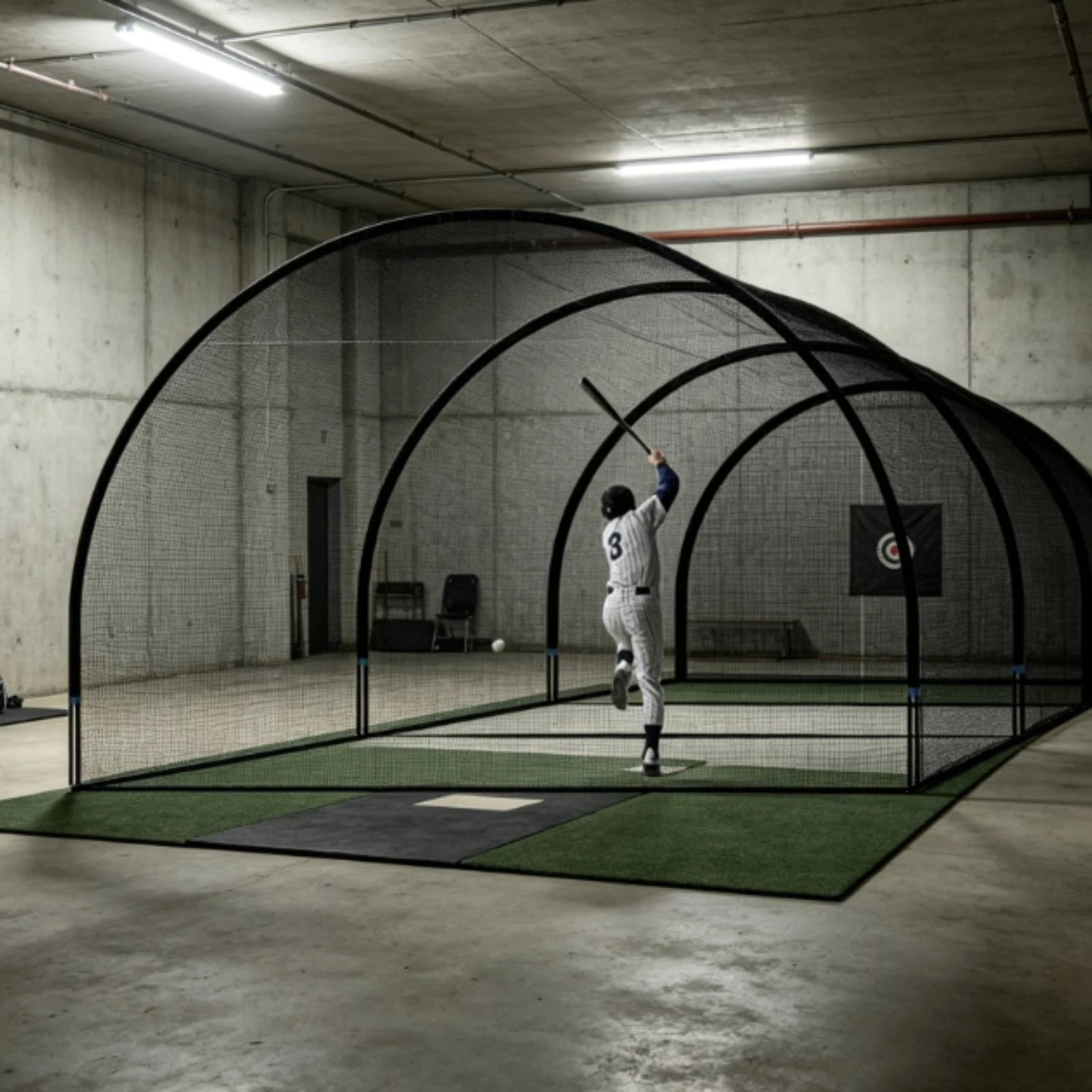 Baseball Batting Cage Arched Baseball Batting Cage with Frame Enclosed Sturdy for Coaches, Backyard, Training Camp