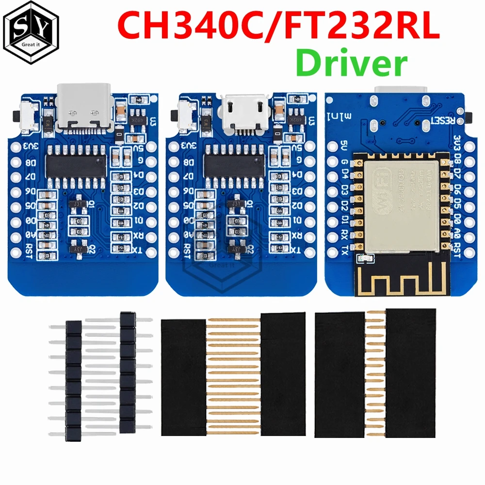 WeMos D1 Mini ESP8266 ESP-12F ESP12 Module WiFi Development Board Micro USB 3.3V Based On ESP-8266EX 11 Digital Pin For Arduino