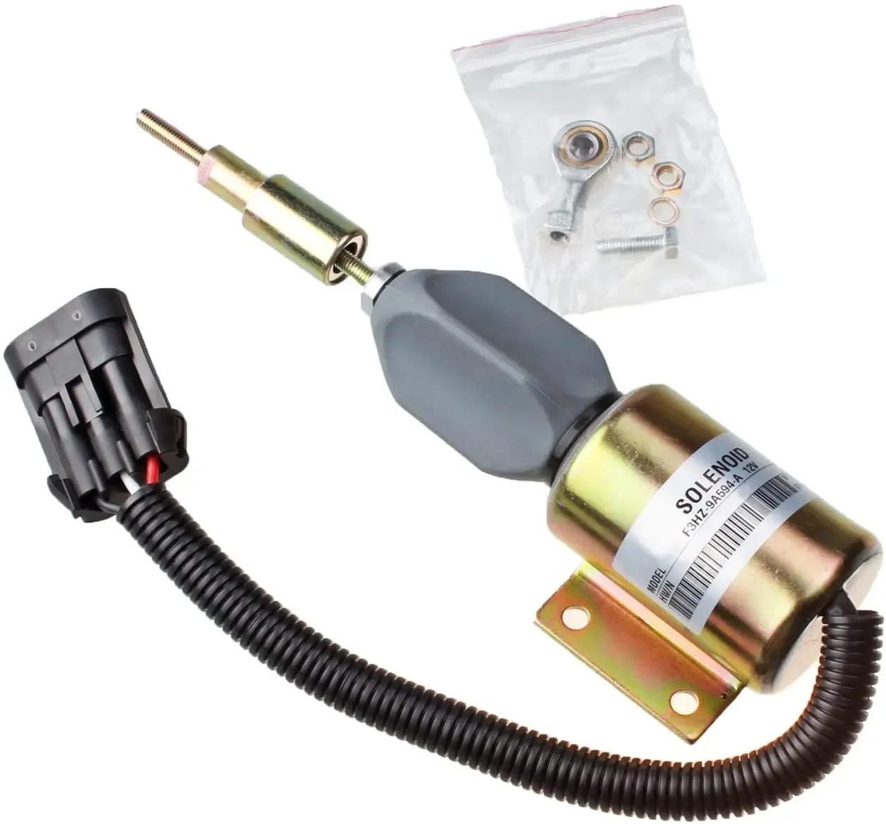 

Solénoïde d'arrêt de carburant, SA-4273-12/F3HZ-9N392-D 12V, pour moteur Ford 7,8l, pièces de camion lourd