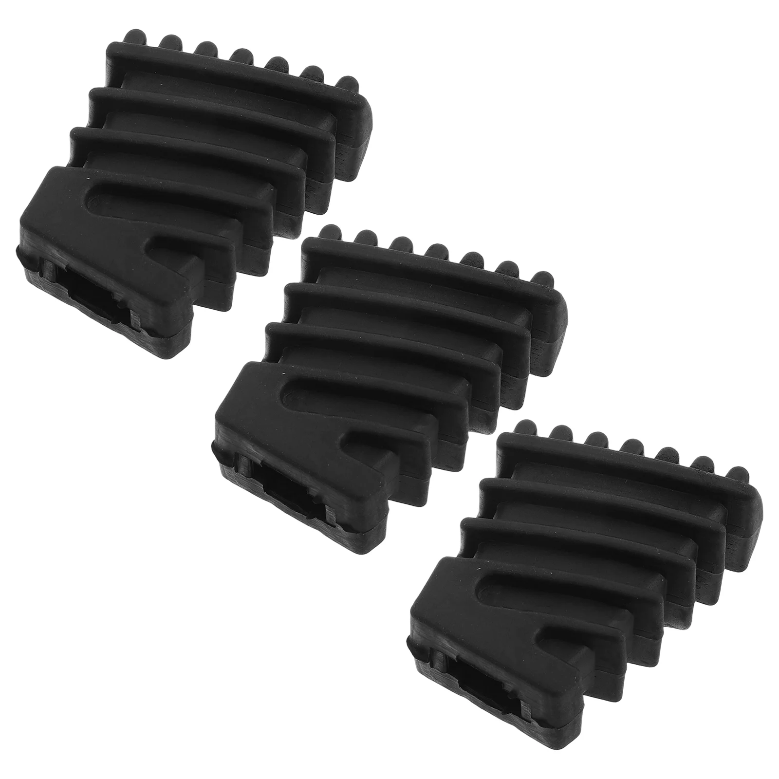 

3 Pcs Drum Rack Feet Pad Plastic Sleeve of Legs Accessory Black Rubber Stand Accessories