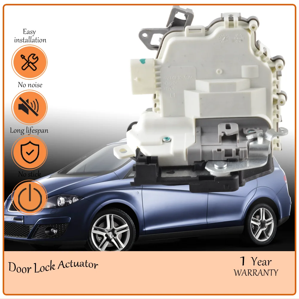 Door Lock Latch Mechanism,For Seat Leon 2005-2013 1.2 1.4 1.6 1.8 1.9 2.0,oe 1P0839015E 1P0839016E, Rear Left Right Reinforced