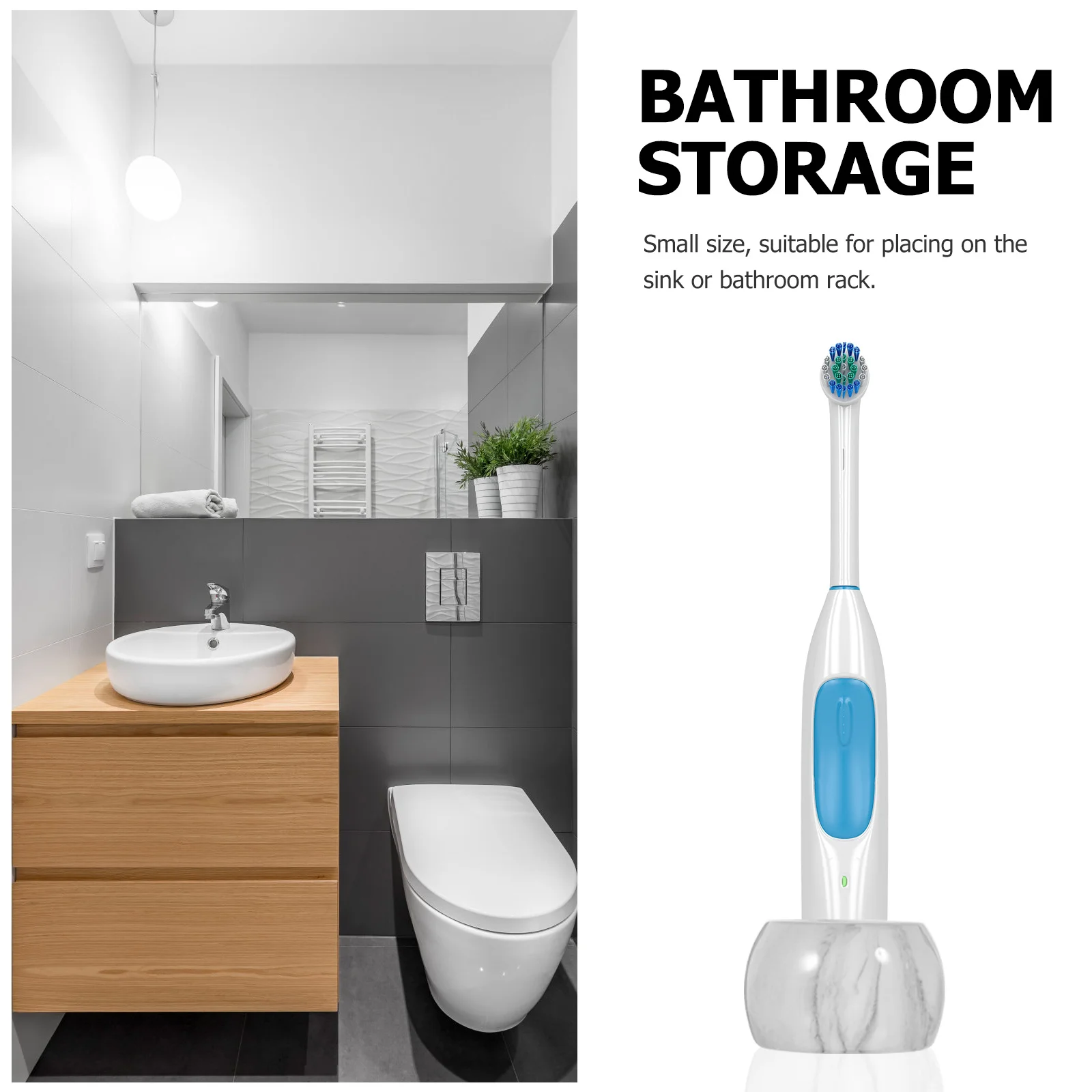 

2 Pcs Electric Tooth Brush Ceramic Toothbrush Storage Rack Stand Holder Holders