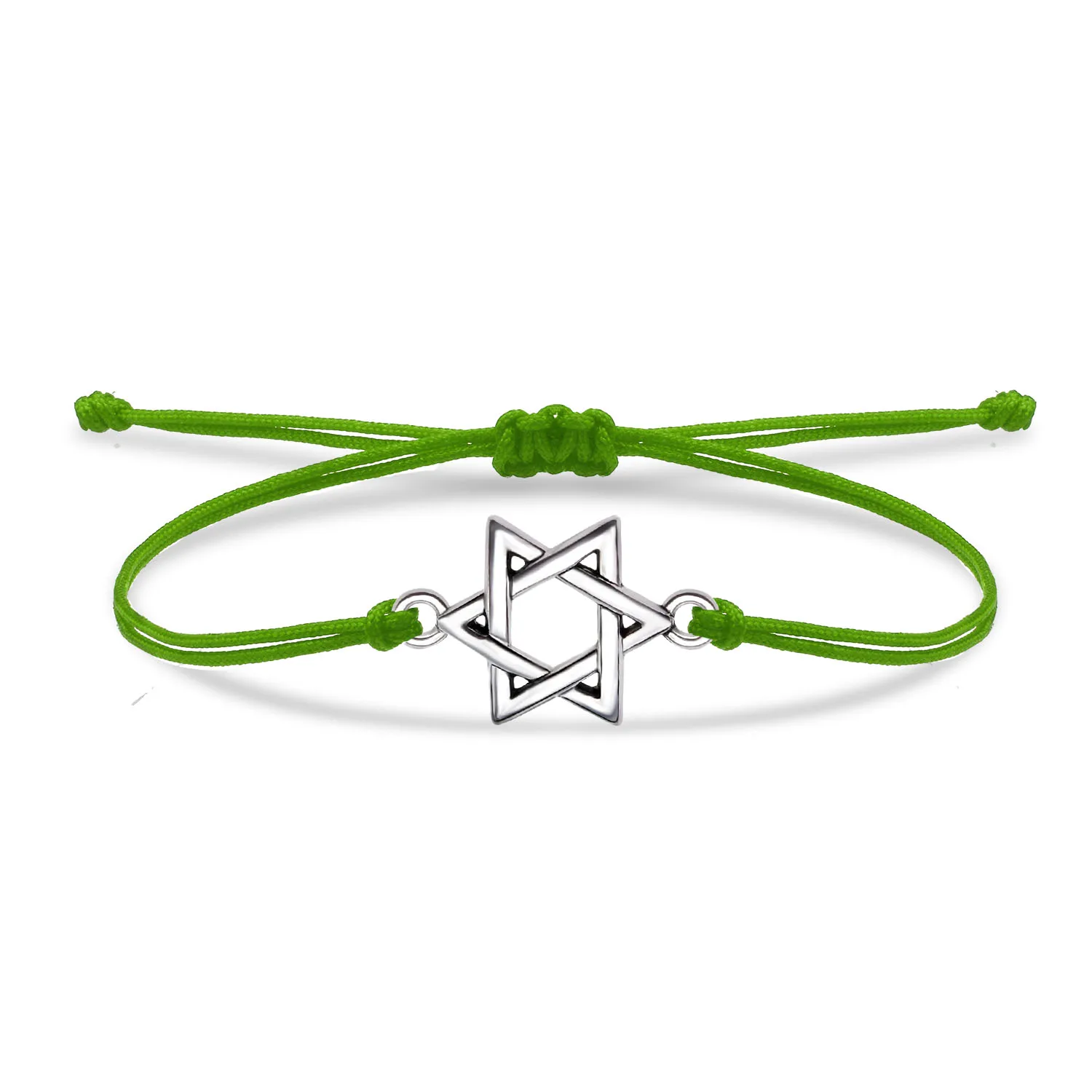 Zinc Alloy Star Of Davids Charm Bracelet Women New Fashion Jewish Solomon's Seal Red String Handmade Adjustable Jewelry Present