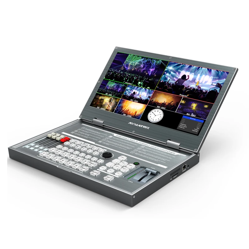Portable 6 Channel Multi-format Video Switcher SDI HDMI Video Mixer with 1080p Record