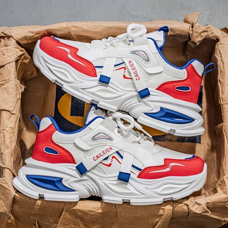 

Модная мужская обувь, нескользящая обувь на платформе, уличные дышащие мужские кроссовки высокого качества со шнуровкой, новые мужские кроссовки 2025 года