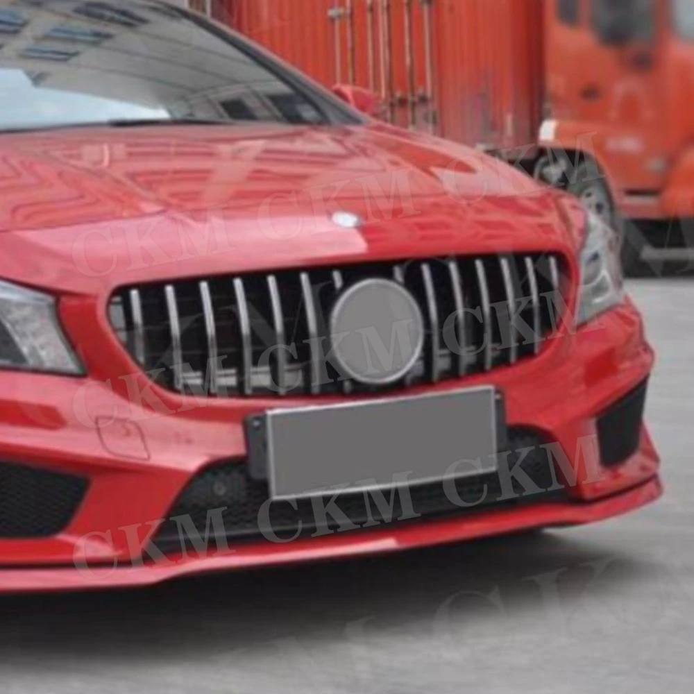 

CKMUUERFront Bumper Grills Racing Grille Mesh Frame Auto for Benz CLA Class W117 C117 CLA200 220 260 2014-2018