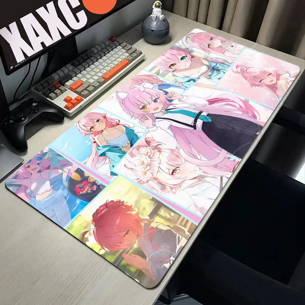 HYBXAXC Cute Girl Takanashi Hoshino Mouse Pad Anime Blue Archive Laptop PC Desk Mat Gamer Mat Large Mousepad Non-slip Keyboard