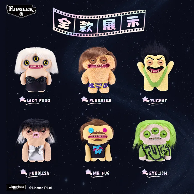 Fuggler Official Authentic Fuggstars Series 2 Ugly Cute Hollywood Star Monster Plush Dolls Trendy Collectible Toys For Fans