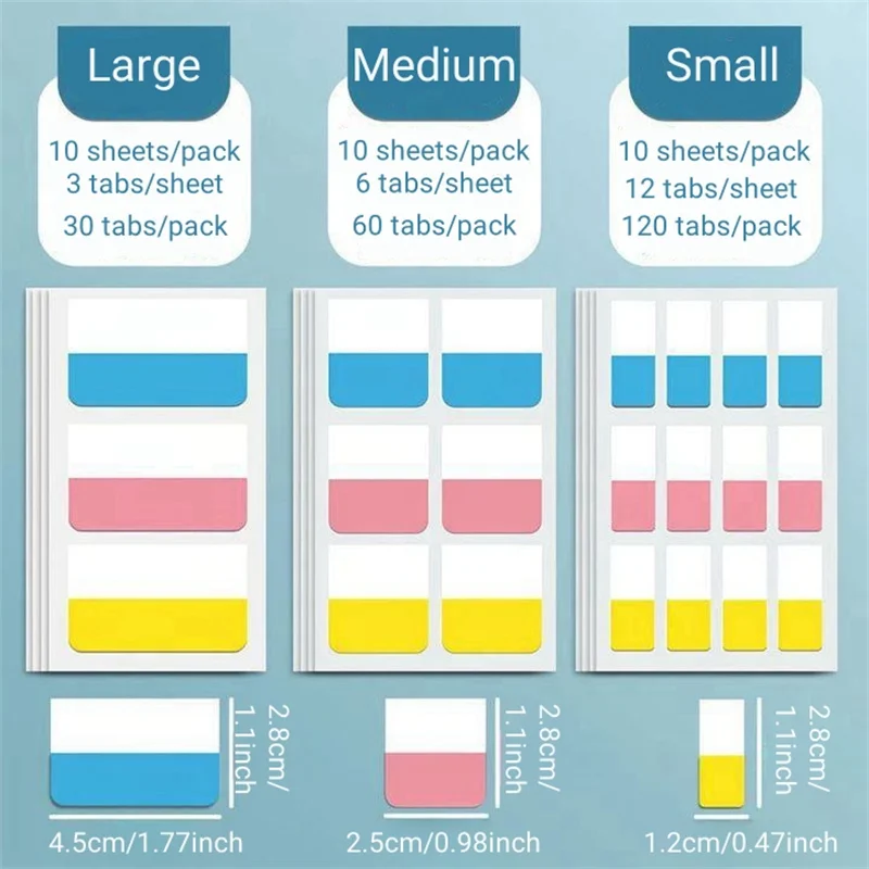 Macaron Index Sticky Tabs, Writable Sticky Note Tabs for Book Annotation, Calendar Reminder, File Classification