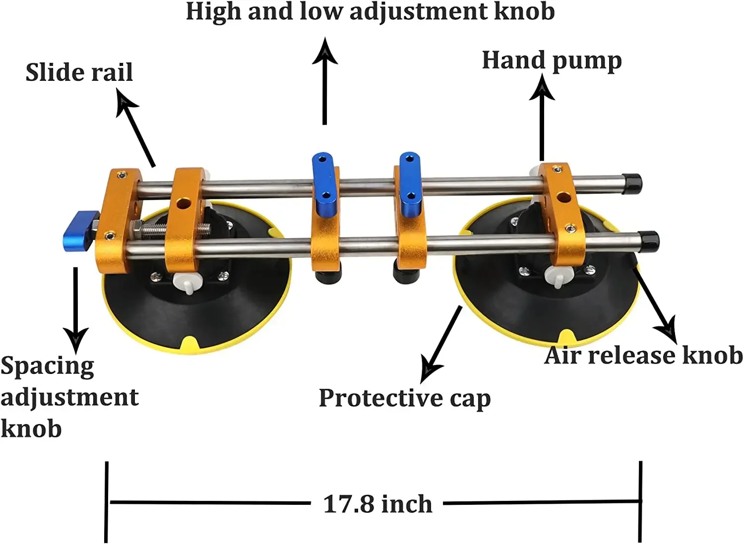 2 Pcs 6 Inch Seamless Seam Setter with Vacuum Suction Cups