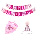 Pink Banner Hat Bib