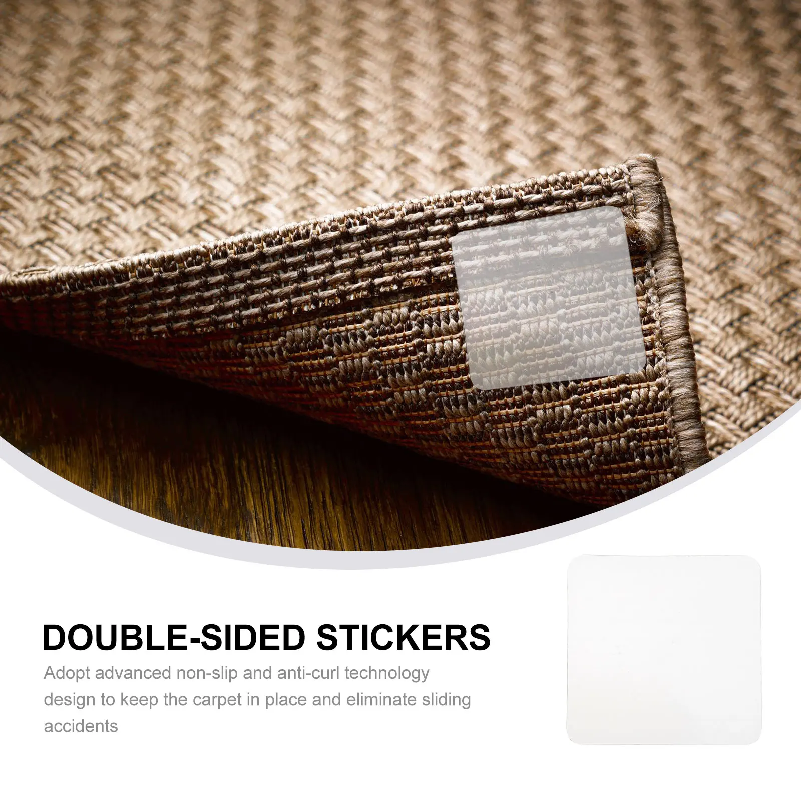 

15 Pcs Non-slip Floor Mat Rug Stickers for Carpet Grippers Mats Transparent Adhesive Tape Double Side House