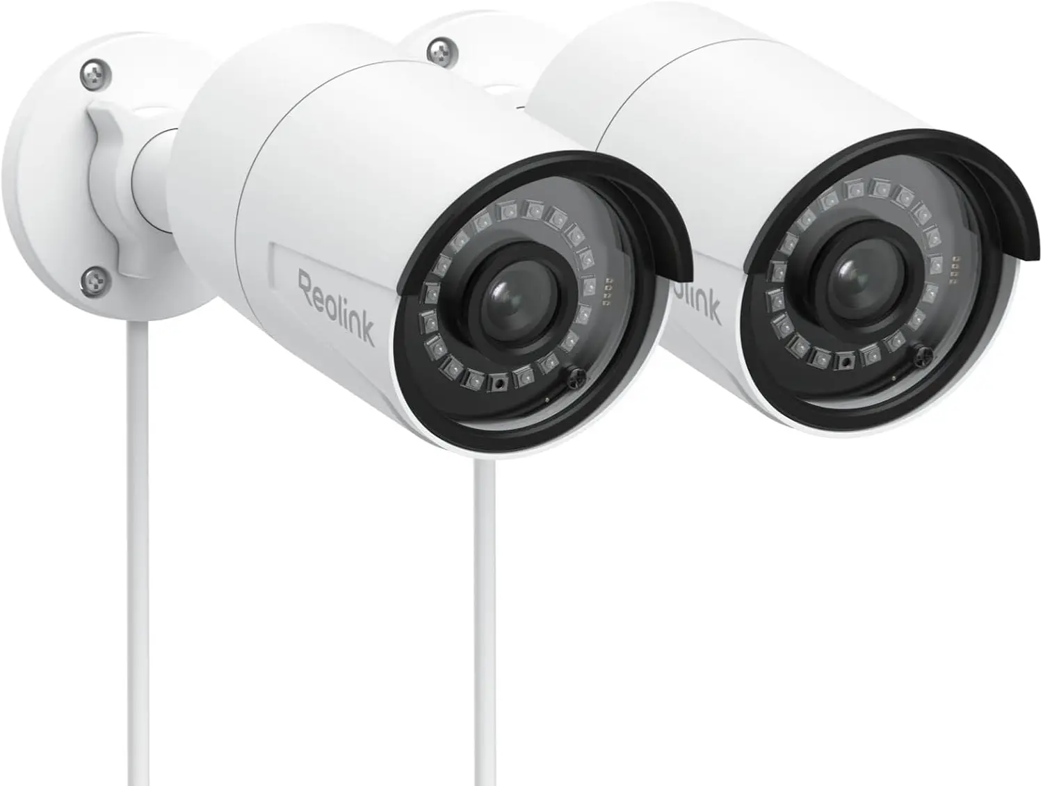 

5-мегапиксельная PoE-камера видеонаблюдения с функцией обнаружения людей/транспортных средств/животных, ночным видением на 30 метров, таймлапсом, поддержкой SD-карты 512 ГБ (2 шт.)