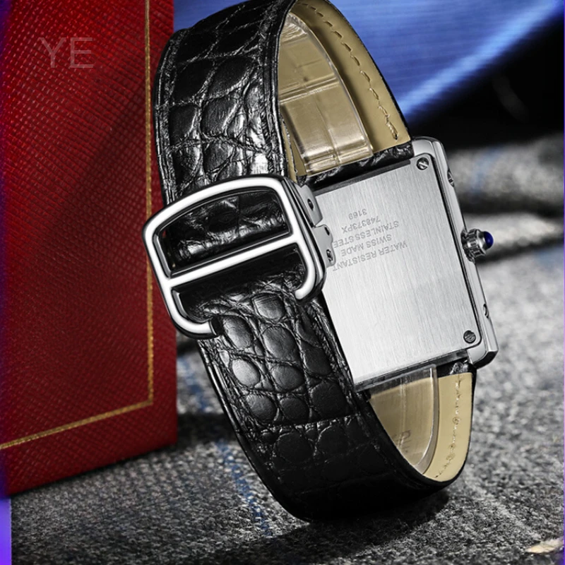 

A Variety of Style Available Crocodile Watch Strap Black Brown for Cartier Tank Solo Genuine Leather Watchband 17 20 22 24 25mm